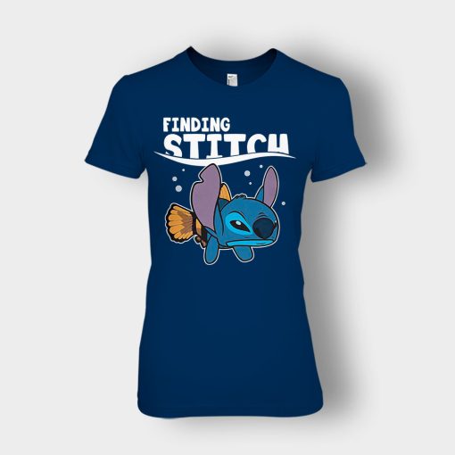 Finding-Stitch-Disney-Lilo-And-Stitch-Ladies-T-Shirt-Navy