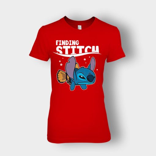 Finding-Stitch-Disney-Lilo-And-Stitch-Ladies-T-Shirt-Red