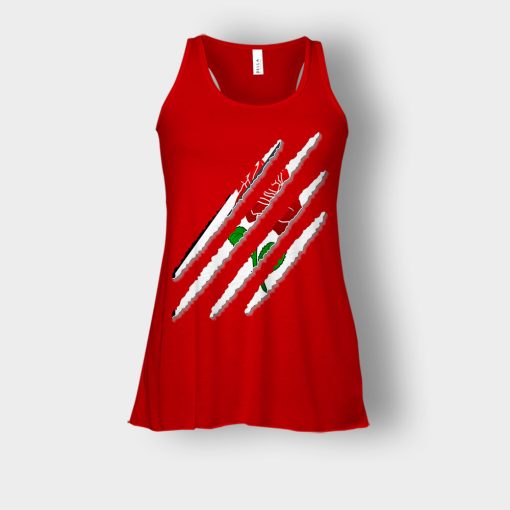 Flower-Claws-Disney-Beauty-And-The-Beast-Bella-Womens-Flowy-Tank-Red