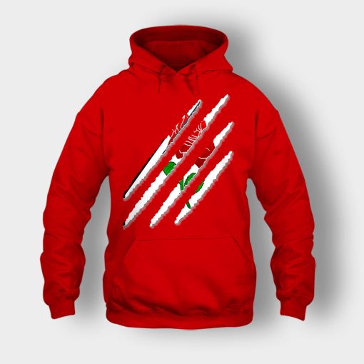Flower-Claws-Disney-Beauty-And-The-Beast-Unisex-Hoodie-Red