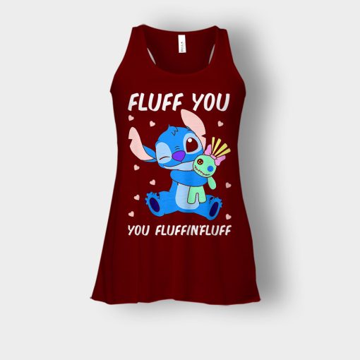 Fluff-You-You-Fluffing-Fluff-Disney-Lilo-And-Stitch-Bella-Womens-Flowy-Tank-Maroon