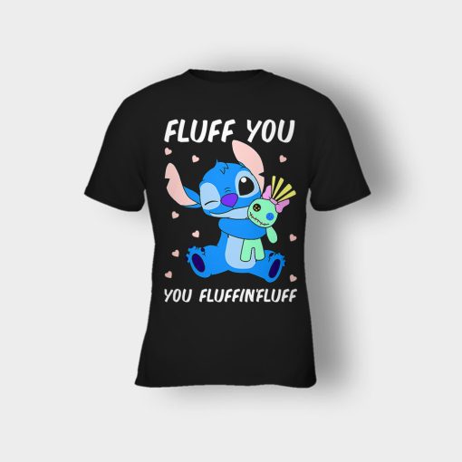 Fluff-You-You-Fluffing-Fluff-Disney-Lilo-And-Stitch-Kids-T-Shirt-Black