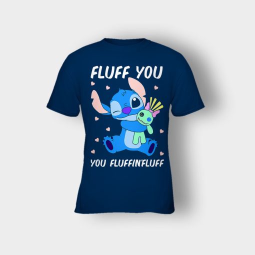 Fluff-You-You-Fluffing-Fluff-Disney-Lilo-And-Stitch-Kids-T-Shirt-Navy