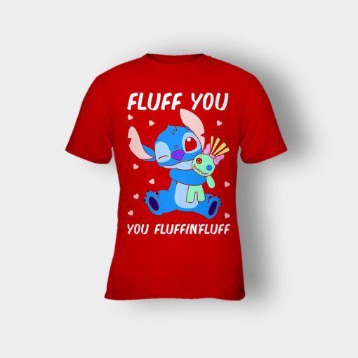 Fluff-You-You-Fluffing-Fluff-Disney-Lilo-And-Stitch-Kids-T-Shirt-Red