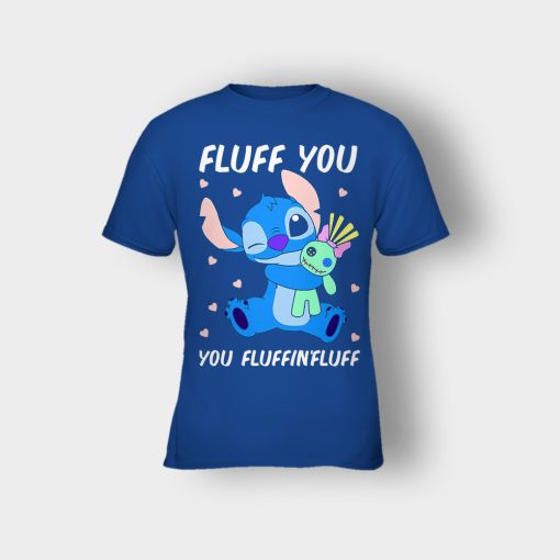 Fluff-You-You-Fluffing-Fluff-Disney-Lilo-And-Stitch-Kids-T-Shirt-Royal