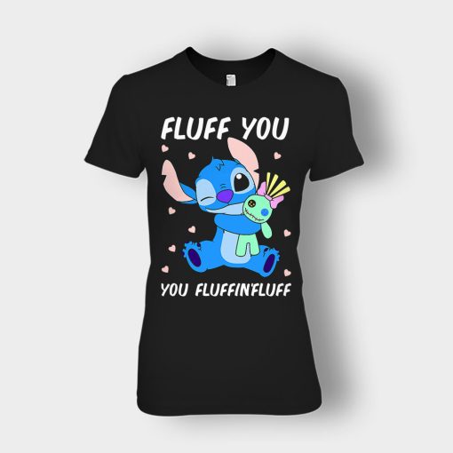 Fluff-You-You-Fluffing-Fluff-Disney-Lilo-And-Stitch-Ladies-T-Shirt-Black