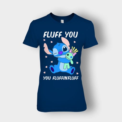 Fluff-You-You-Fluffing-Fluff-Disney-Lilo-And-Stitch-Ladies-T-Shirt-Navy