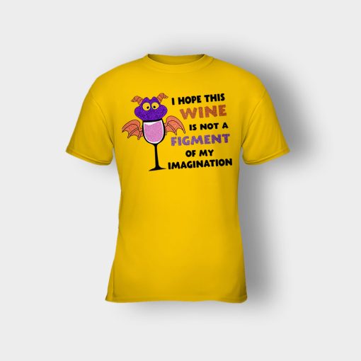 Food-and-Wine-Figment-Drinking-Shirt-Kids-T-Shirt-Gold