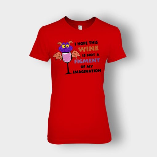Food-and-Wine-Figment-Drinking-Shirt-Ladies-T-Shirt-Red