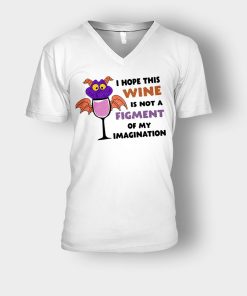 Food-and-Wine-Figment-Drinking-Shirt-Unisex-V-Neck-T-Shirt-White