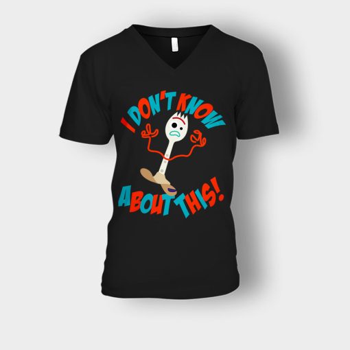 Forky-Dont-Know-About-This-Disney-Toy-Story-Inspired-Unisex-V-Neck-T-Shirt-Black