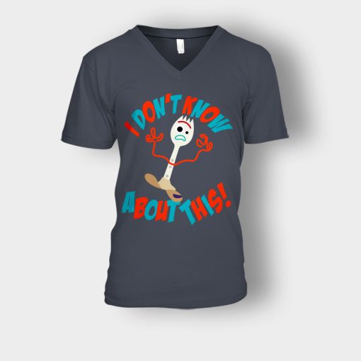 Forky-Dont-Know-About-This-Disney-Toy-Story-Inspired-Unisex-V-Neck-T-Shirt-Dark-Heather