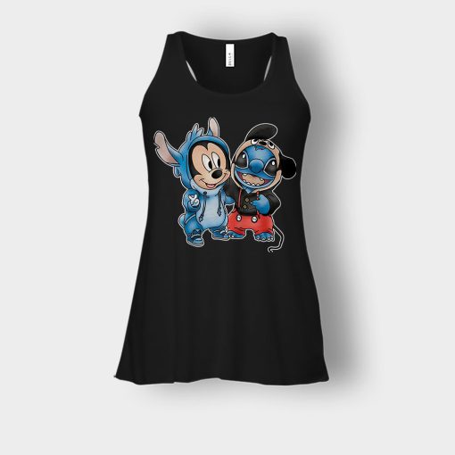 Friends-Micket-And-Disney-Lilo-And-Stitch-Bella-Womens-Flowy-Tank-Black