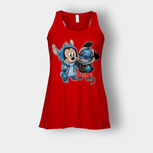 Friends-Micket-And-Disney-Lilo-And-Stitch-Bella-Womens-Flowy-Tank-Red