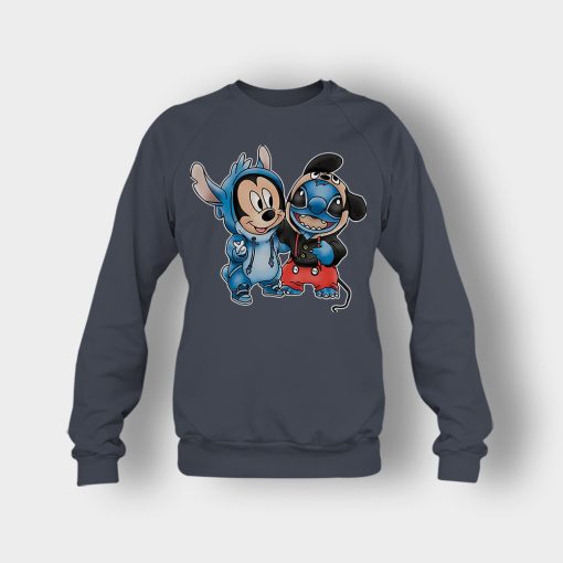 Friends-Micket-And-Disney-Lilo-And-Stitch-Crewneck-Sweatshirt-Dark-Heather