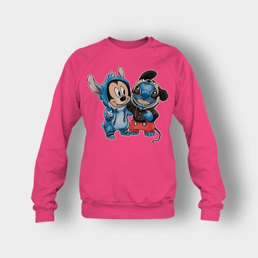 Friends-Micket-And-Disney-Lilo-And-Stitch-Crewneck-Sweatshirt-Heliconia