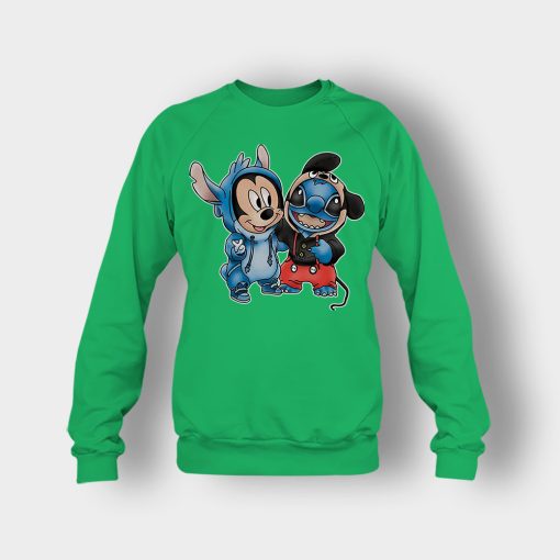 Friends-Micket-And-Disney-Lilo-And-Stitch-Crewneck-Sweatshirt-Irish-Green
