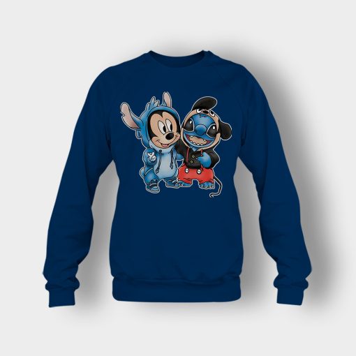 Friends-Micket-And-Disney-Lilo-And-Stitch-Crewneck-Sweatshirt-Navy