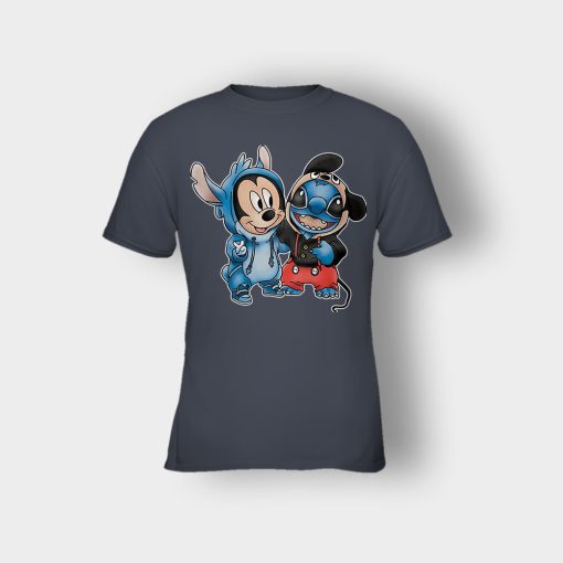 Friends-Micket-And-Disney-Lilo-And-Stitch-Kids-T-Shirt-Dark-Heather