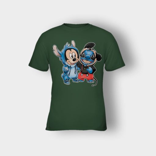 Friends-Micket-And-Disney-Lilo-And-Stitch-Kids-T-Shirt-Forest