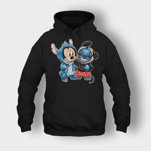 Friends-Micket-And-Disney-Lilo-And-Stitch-Unisex-Hoodie-Black
