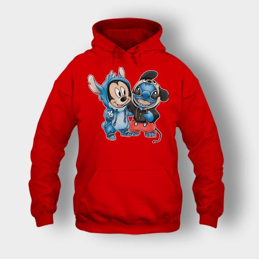 Friends-Micket-And-Disney-Lilo-And-Stitch-Unisex-Hoodie-Red