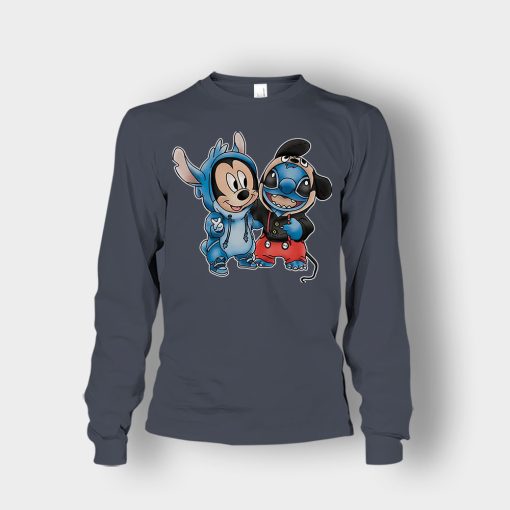 Friends-Micket-And-Disney-Lilo-And-Stitch-Unisex-Long-Sleeve-Dark-Heather