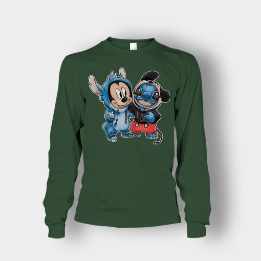 Friends-Micket-And-Disney-Lilo-And-Stitch-Unisex-Long-Sleeve-Forest
