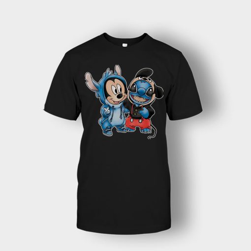 Friends-Micket-And-Disney-Lilo-And-Stitch-Unisex-T-Shirt-Black