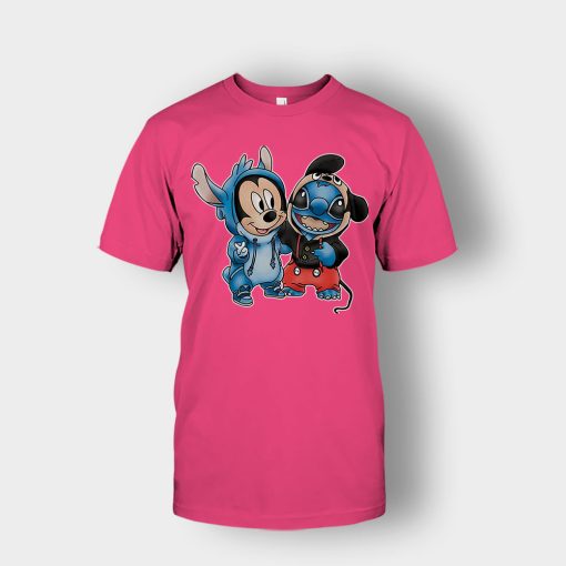 Friends-Micket-And-Disney-Lilo-And-Stitch-Unisex-T-Shirt-Heliconia