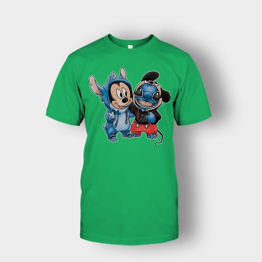 Friends-Micket-And-Disney-Lilo-And-Stitch-Unisex-T-Shirt-Irish-Green