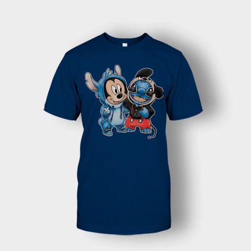 Friends-Micket-And-Disney-Lilo-And-Stitch-Unisex-T-Shirt-Navy