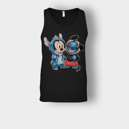 Friends-Micket-And-Disney-Lilo-And-Stitch-Unisex-Tank-Top-Black