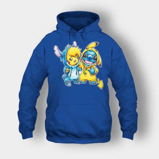 Friends-Pikachu-And-Disney-Lilo-And-Stitch-Unisex-Hoodie-Royal