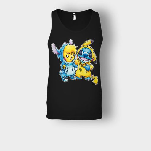 Friends-Pikachu-And-Disney-Lilo-And-Stitch-Unisex-Tank-Top-Black