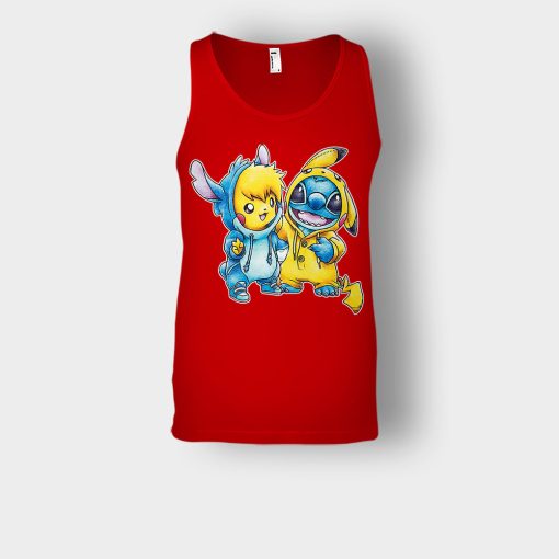 Friends-Pikachu-And-Disney-Lilo-And-Stitch-Unisex-Tank-Top-Red