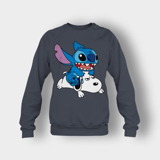 Friends-Snoopy-And-Disney-Lilo-And-Stitch-Crewneck-Sweatshirt-Dark-Heather