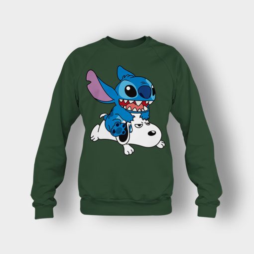 Friends-Snoopy-And-Disney-Lilo-And-Stitch-Crewneck-Sweatshirt-Forest