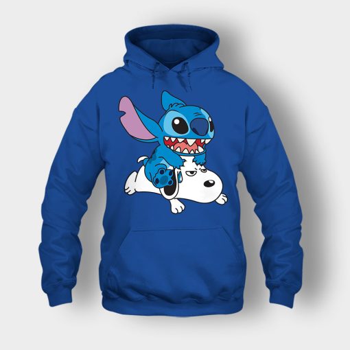 Friends-Snoopy-And-Disney-Lilo-And-Stitch-Unisex-Hoodie-Royal