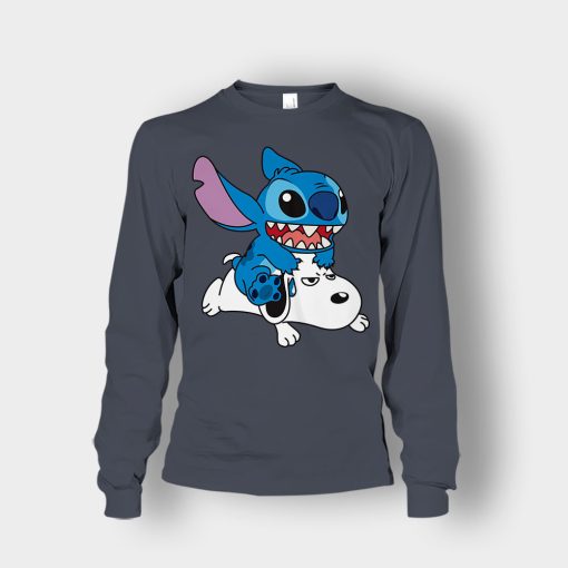 Friends-Snoopy-And-Disney-Lilo-And-Stitch-Unisex-Long-Sleeve-Dark-Heather