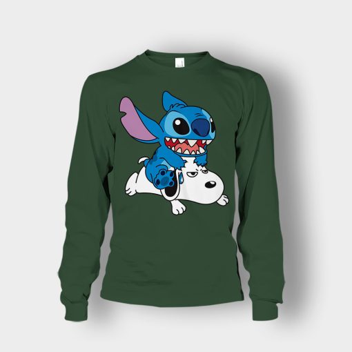 Friends-Snoopy-And-Disney-Lilo-And-Stitch-Unisex-Long-Sleeve-Forest