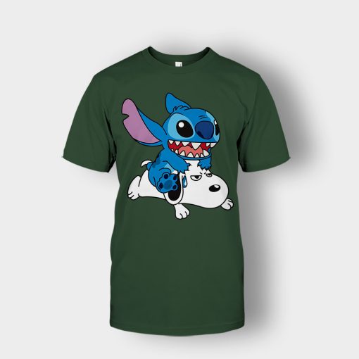 Friends-Snoopy-And-Disney-Lilo-And-Stitch-Unisex-T-Shirt-Forest