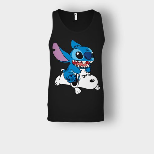 Friends-Snoopy-And-Disney-Lilo-And-Stitch-Unisex-Tank-Top-Black