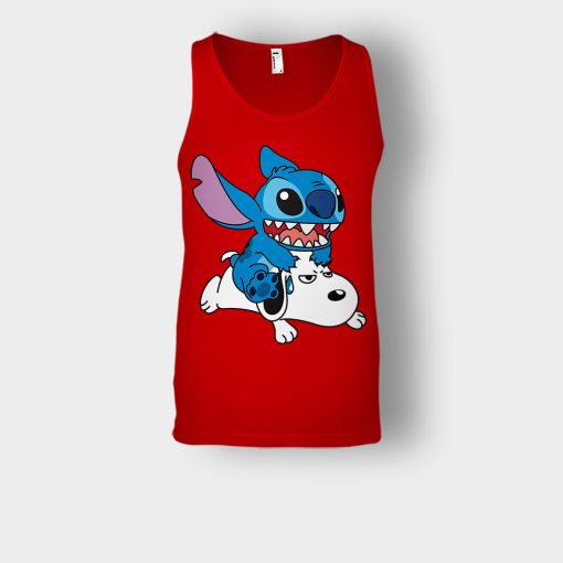 Friends-Snoopy-And-Disney-Lilo-And-Stitch-Unisex-Tank-Top-Red