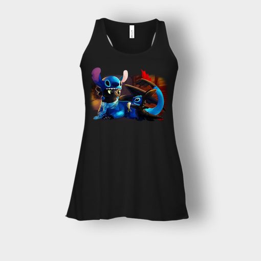 Friends-Toothless-And-Disney-Lilo-And-Stitch-Bella-Womens-Flowy-Tank-Black