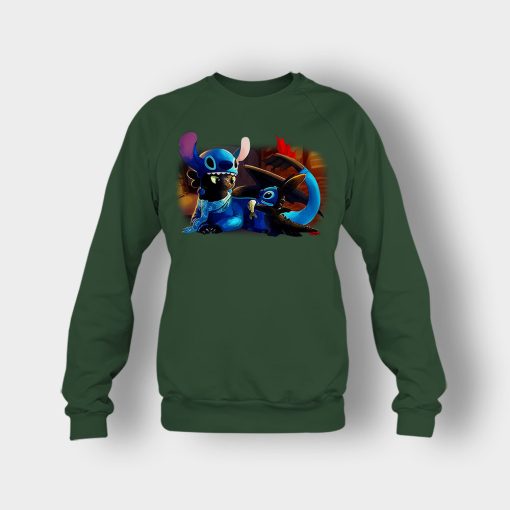 Friends-Toothless-And-Disney-Lilo-And-Stitch-Crewneck-Sweatshirt-Forest