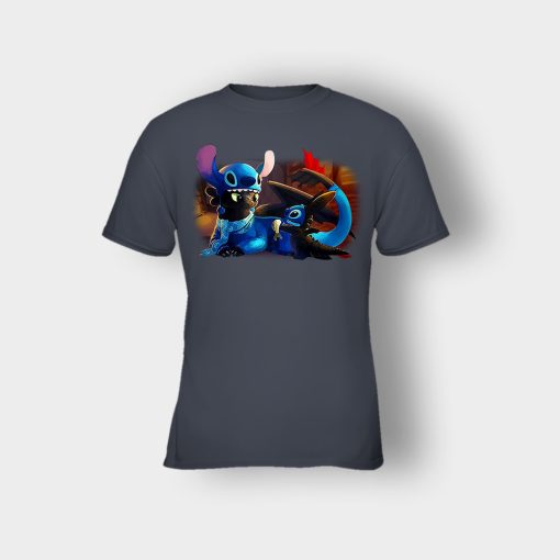 Friends-Toothless-And-Disney-Lilo-And-Stitch-Kids-T-Shirt-Dark-Heather