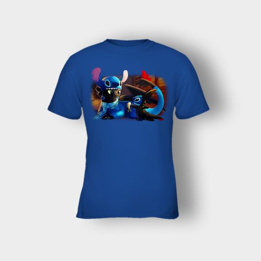 Friends-Toothless-And-Disney-Lilo-And-Stitch-Kids-T-Shirt-Royal