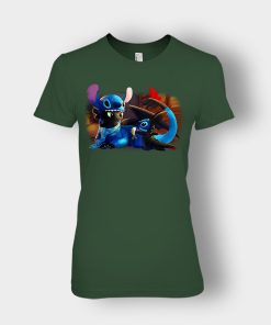 Friends-Toothless-And-Disney-Lilo-And-Stitch-Ladies-T-Shirt-Forest