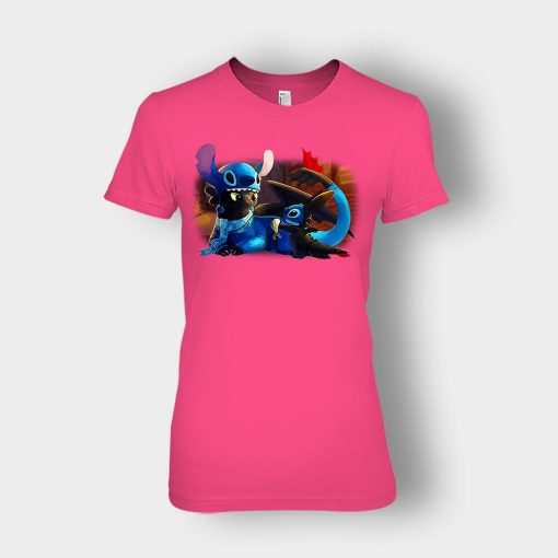 Friends-Toothless-And-Disney-Lilo-And-Stitch-Ladies-T-Shirt-Heliconia